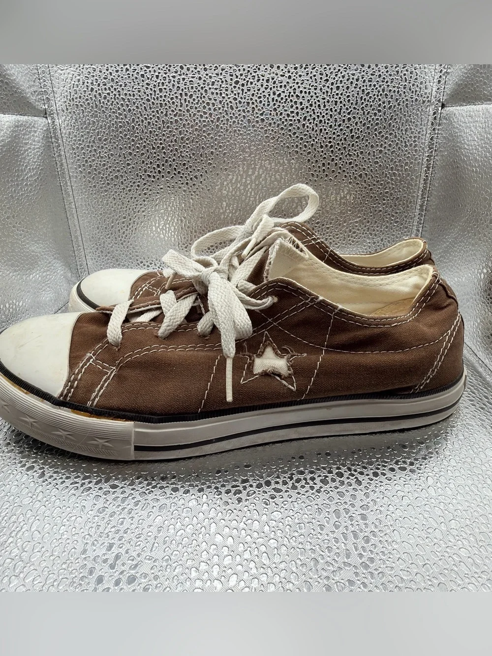 Converse Brown Low-Top Sneakers with White Accents